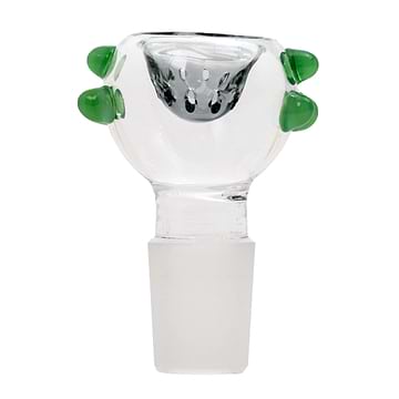 18mm glass bowl smoking device bong accessory fits most bongs built-in screen finger grips looks like handheld massager