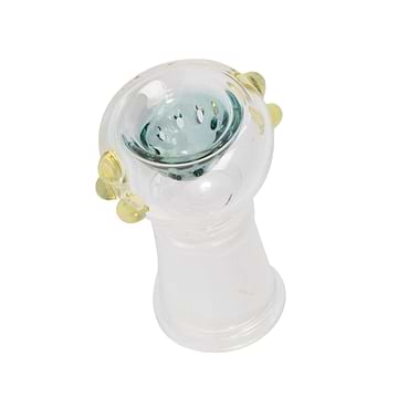 18mm glass bowl smoking device bong accessory fits most bongs built-in screen finger grips looks like handheld massager