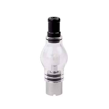 Lightweight glass single coil atomizer smoking device accessory with 510 battery threads curved light bulb shape