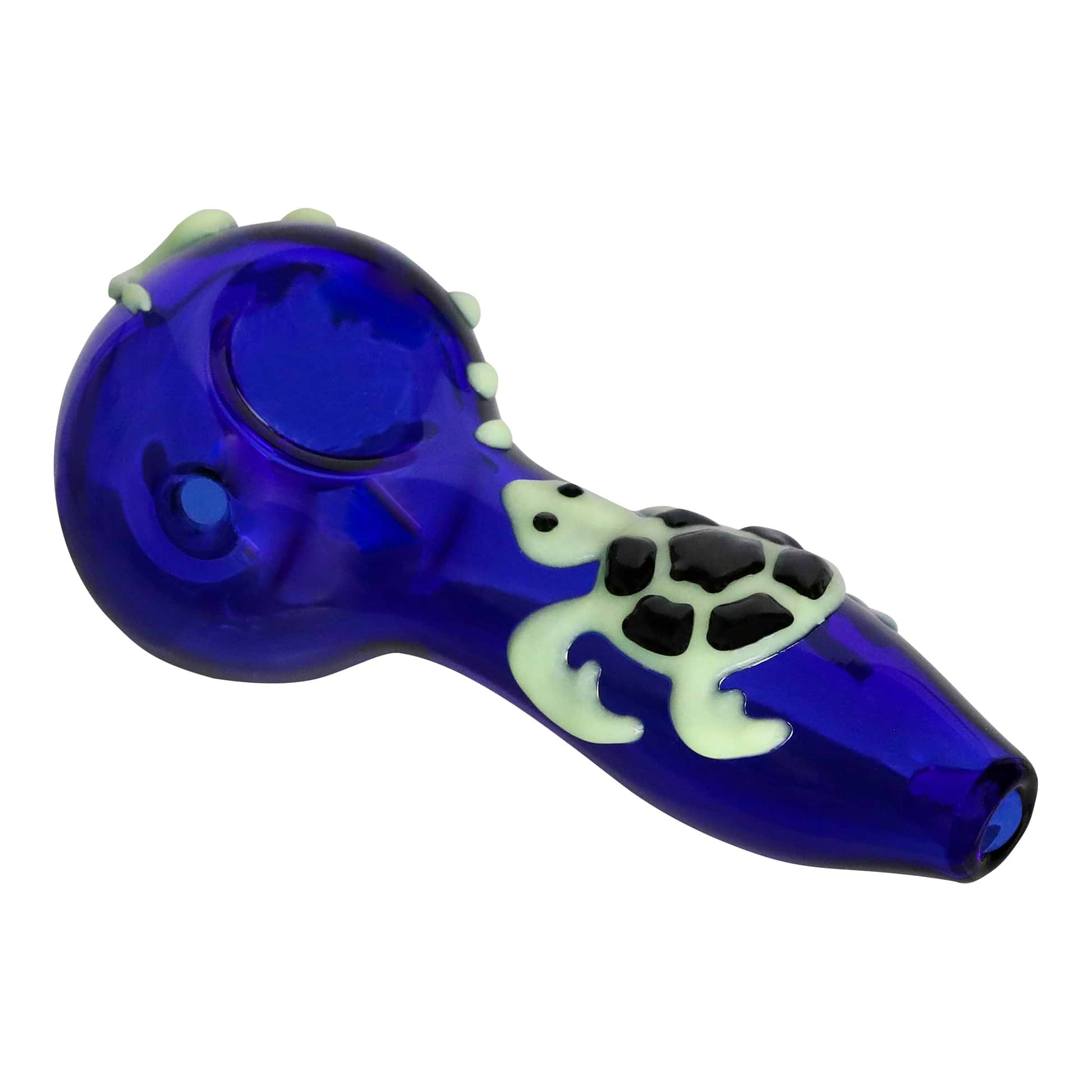 Glowing Turtle Pipe - 4in Blue
