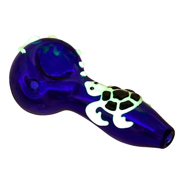 Glowing Turtle Pipe - 4in