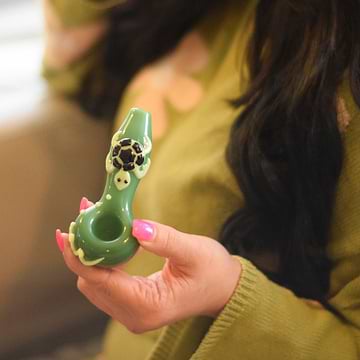 Glowing Turtle Pipe - 4in