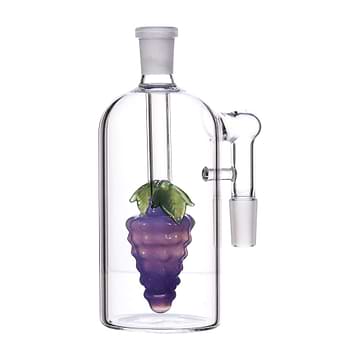 Fascinating glass bong smoking device jar-like with an eye-catching grape fruit perc in crystal-clear glass