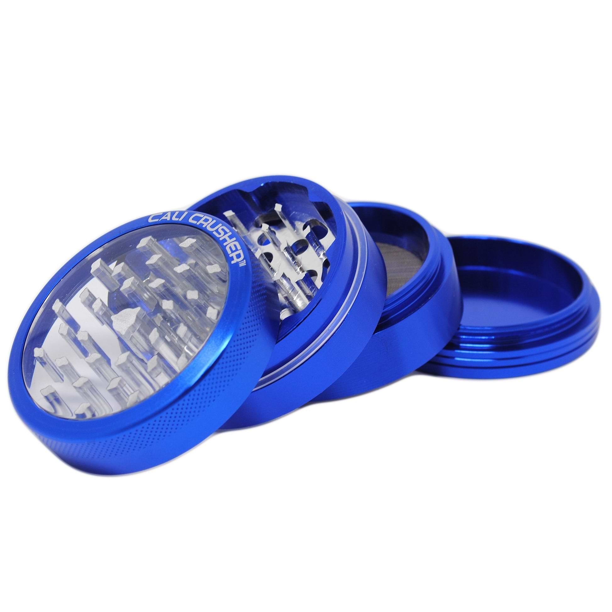 Cali Crusher Clear Top 4 Piece Herb Grinder - 62mm