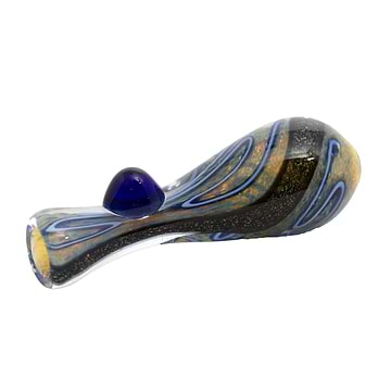 3-inch fish-shaped oney one hitter smoking device pipe vibrant swirling marine colors refreshing aquatic design