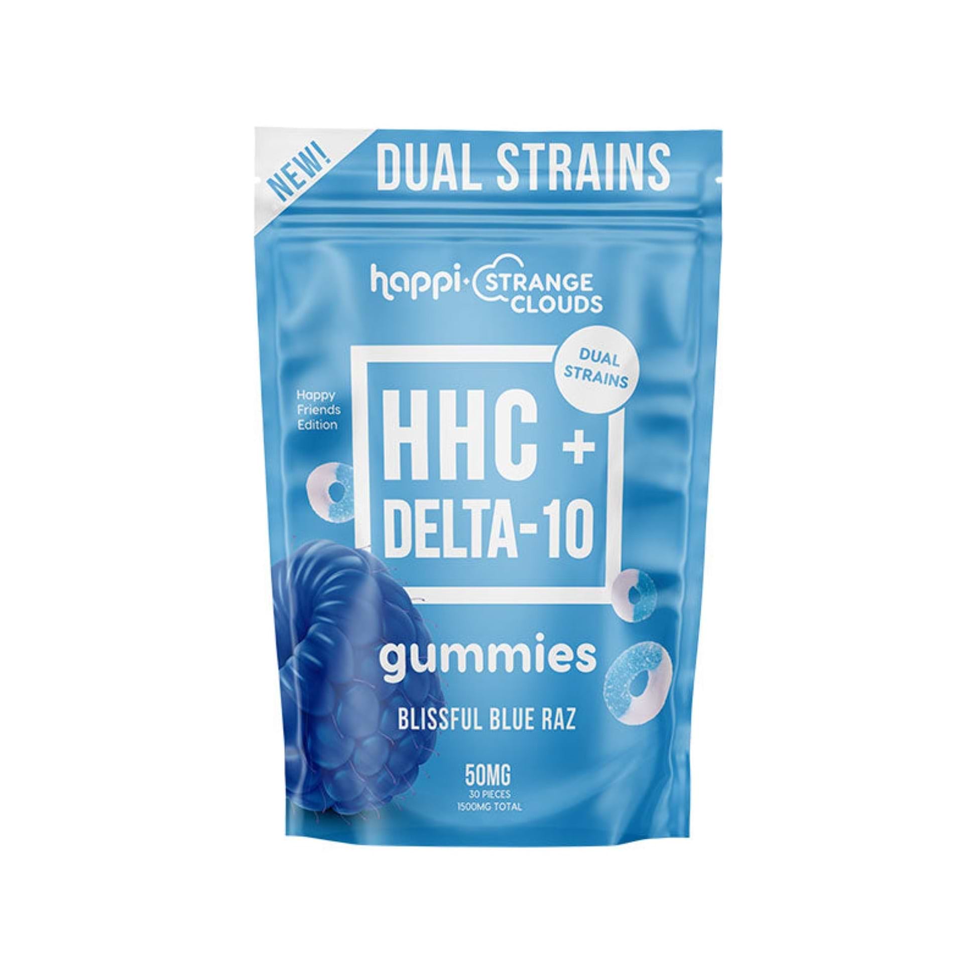 Happi Delta 10 + HHC Gummies - 1500mg Blissfull Blue Razz