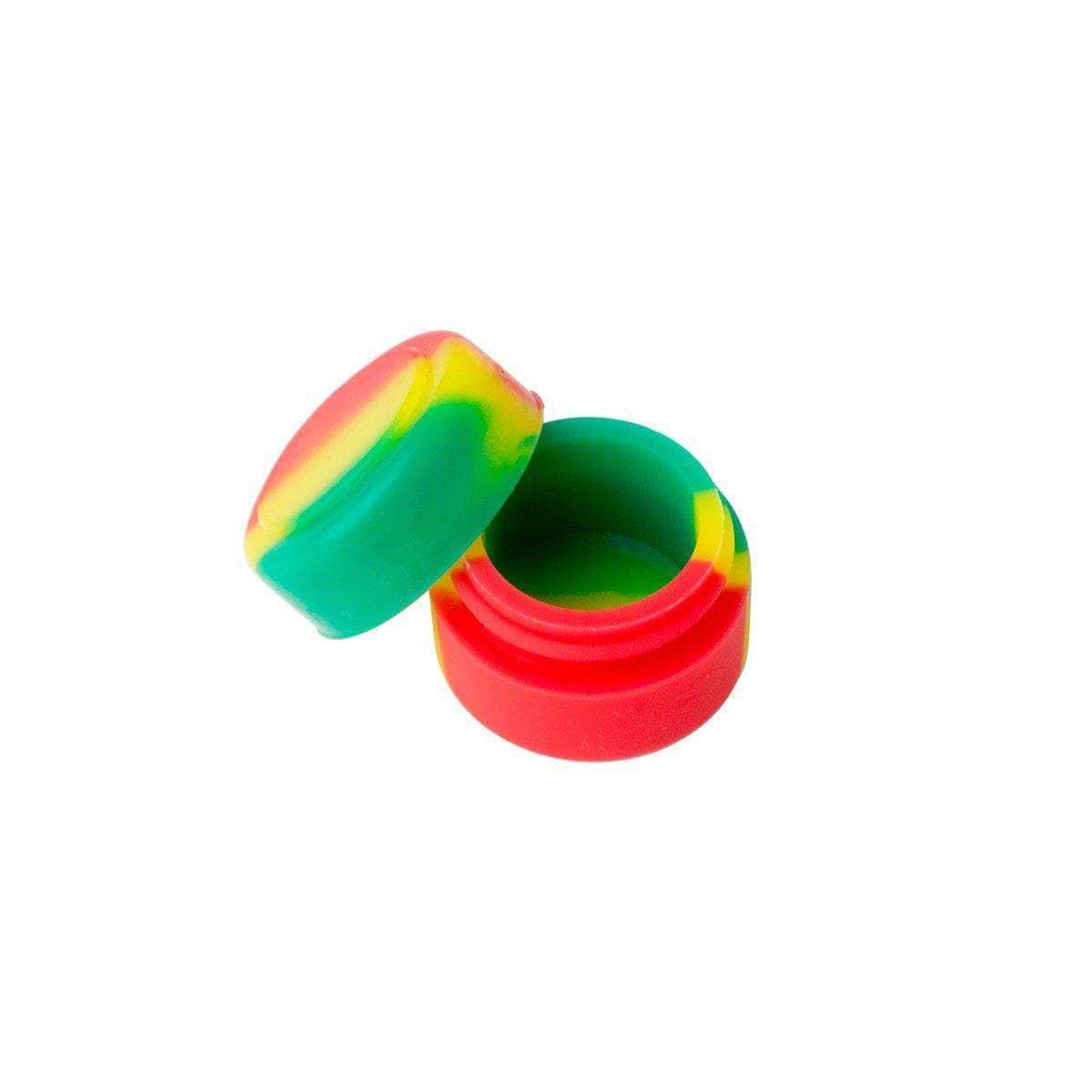 Black, yellow, green, red colored Silicon was container