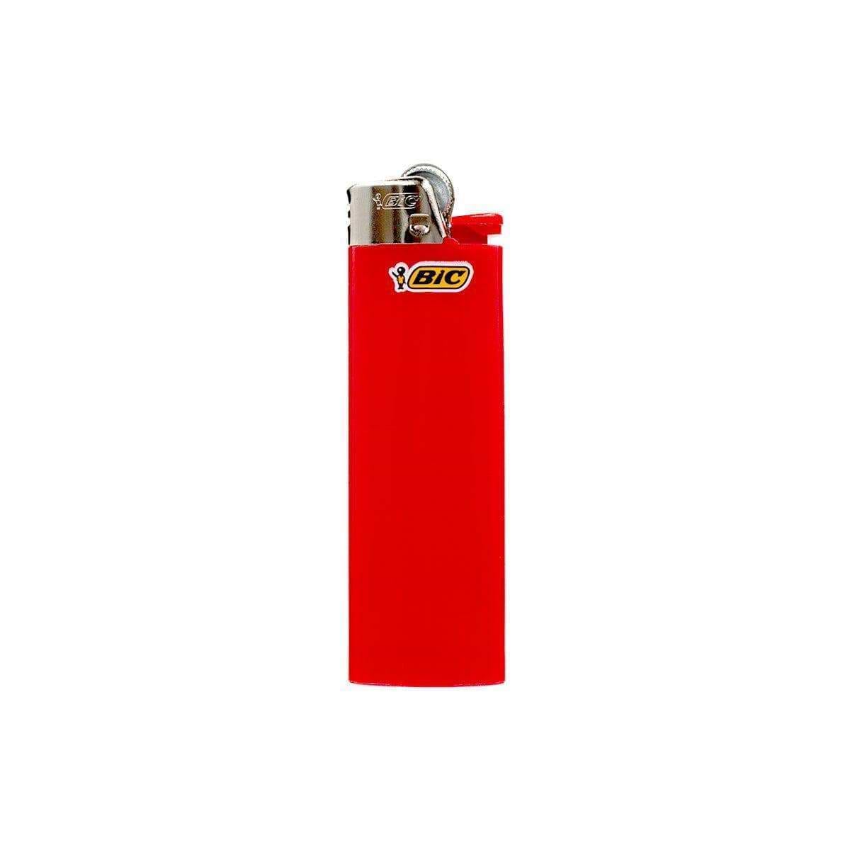 Front view shot of a classic red bic lighter