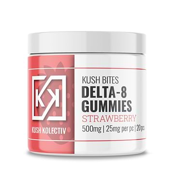 Kush Kolectiv Kush Bites Delta 8 Gummies - 500mg 500mg / Strawberry / 20