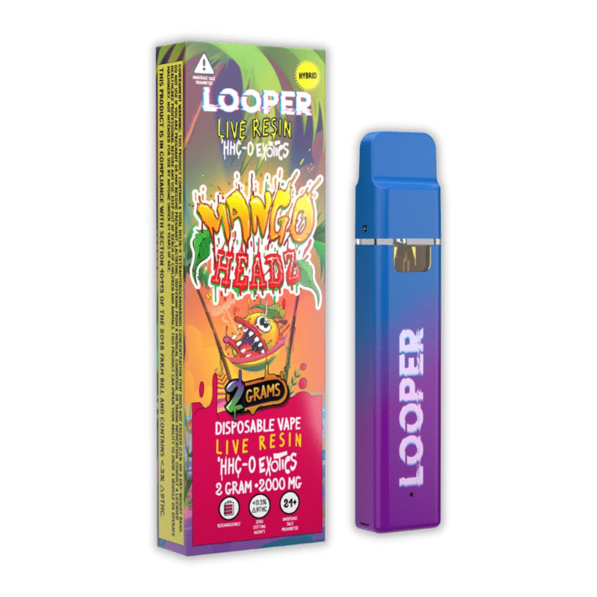 Looper HHC-O Disposable Vape Mango Headz