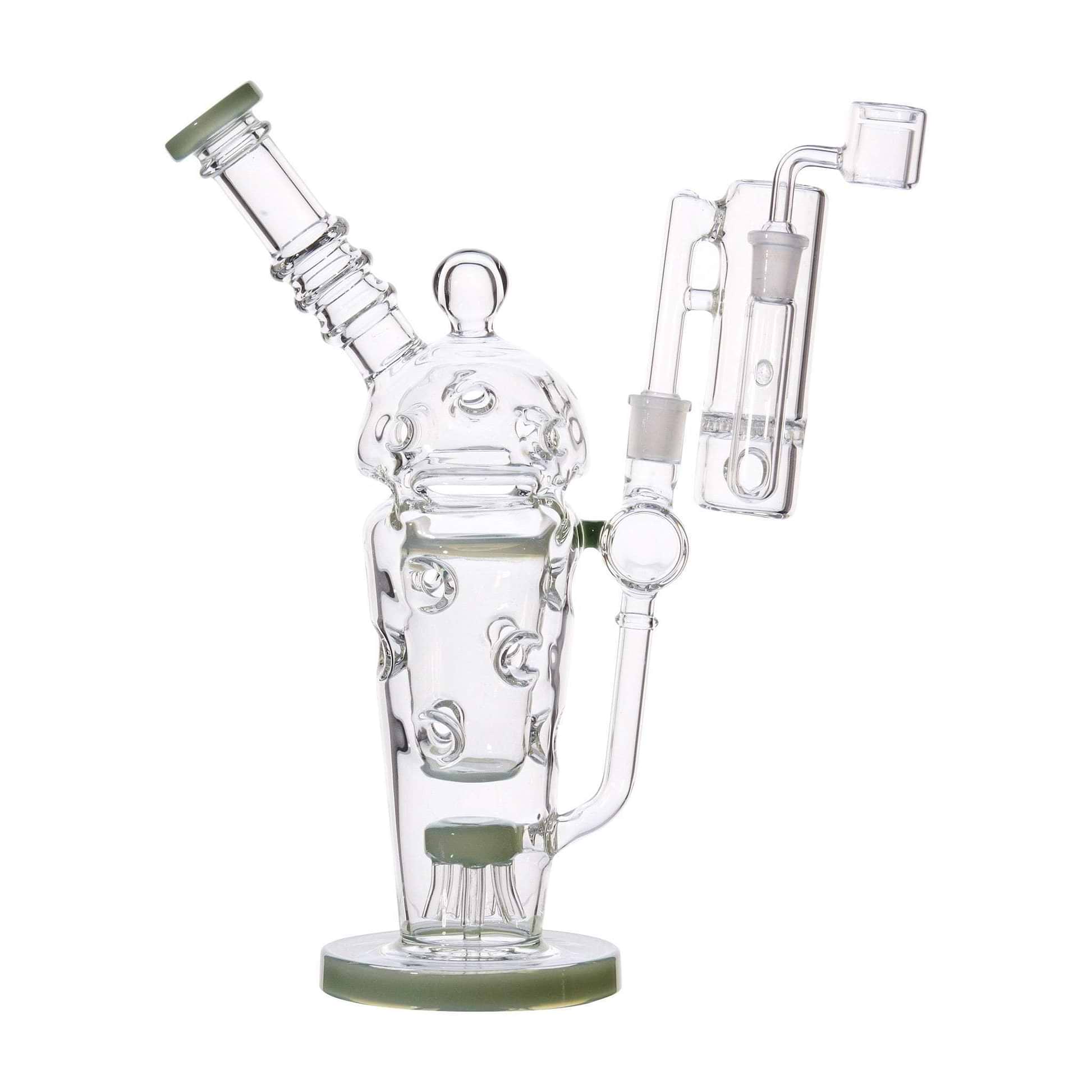 7-inch glass dab rig smoking device milkshake shape and look sturdy base