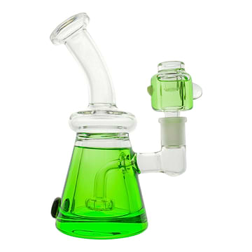 Mini Colored Chiller Bong - 7in Green