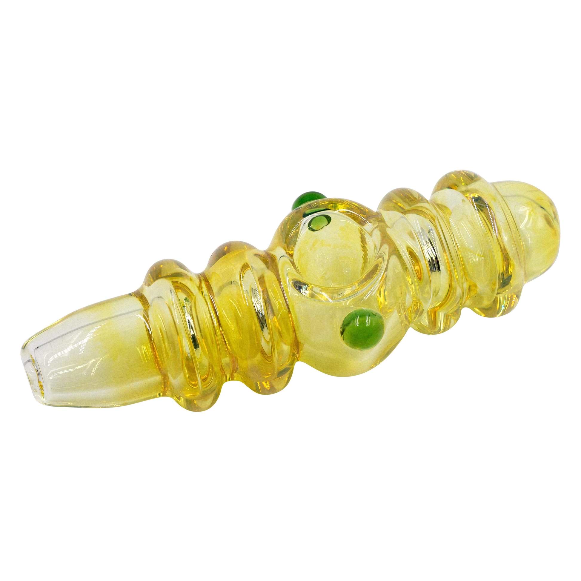4.5-inch compact classic steamroller pipe smoking device center bowl layered multicolored swirling lines layered design