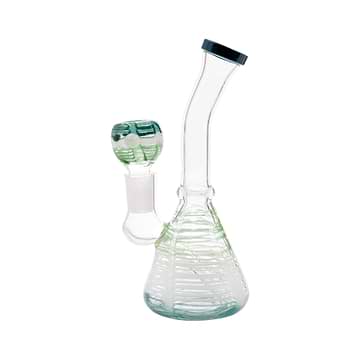 5.5-inch mini glass beaker style bong smoking device portable with fun swirl colors