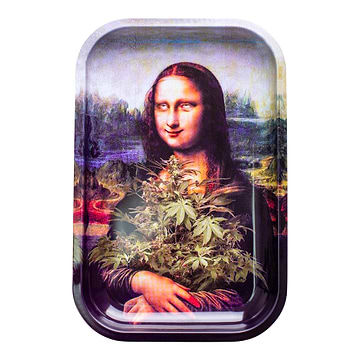Mona Lisa Metal Rolling Tray - 11in