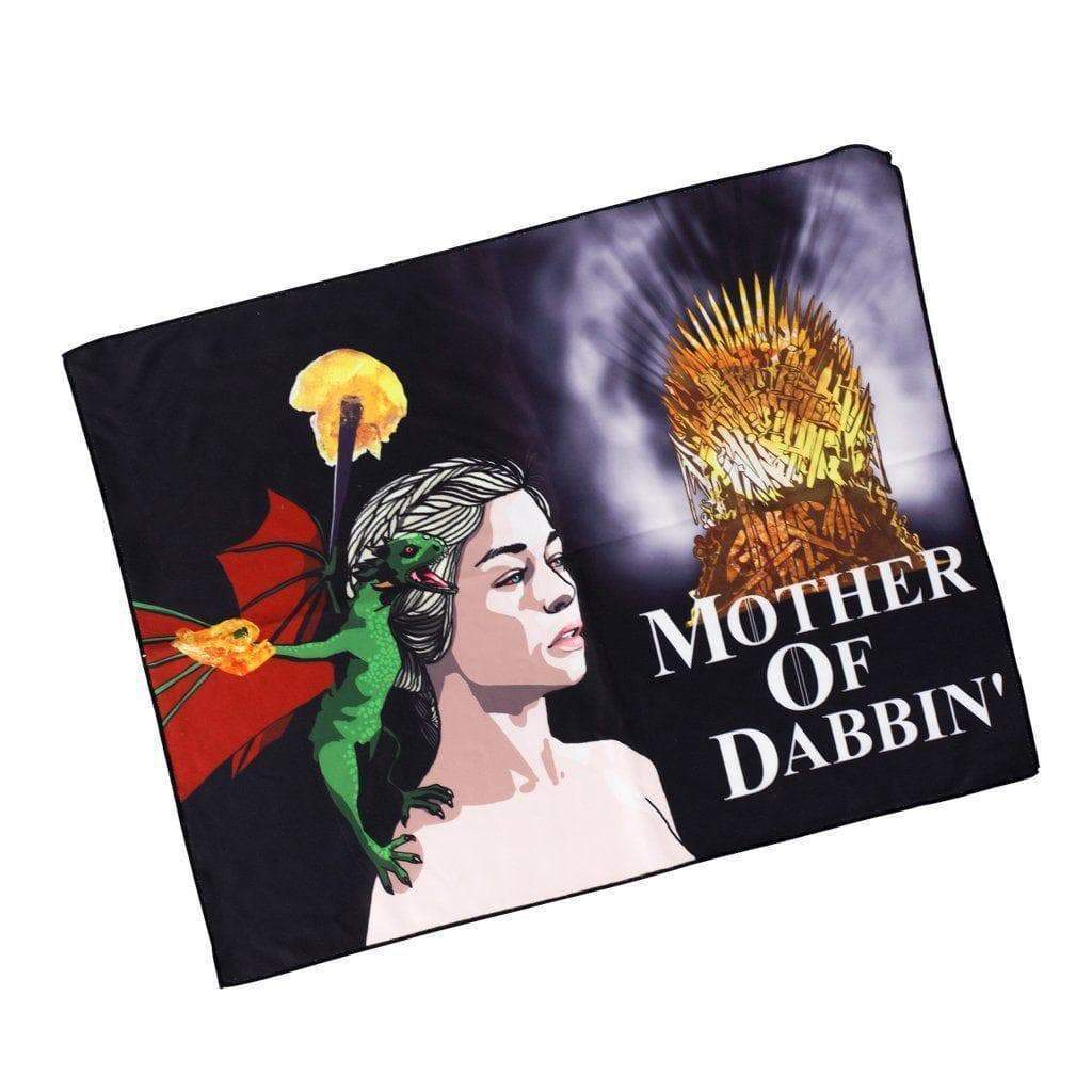 Dab rag cleaning cloth smoking accessory with Daenerys Targaryen a dragon on her shoulder Game of Thrones design