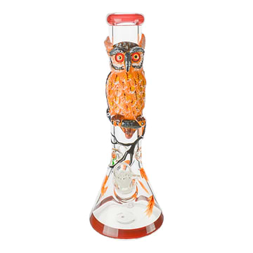 Nocturnal Owl Beaker Bong - 14in