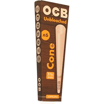 OCB Unbleached Virgin Cones 1 1/4 (6 Pack)