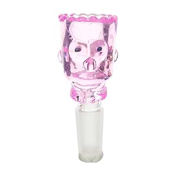 14mm glass bowl pink The Simpsons inspired male joint bong smoking accessory sculpted face of Bart Simpson spikey hair