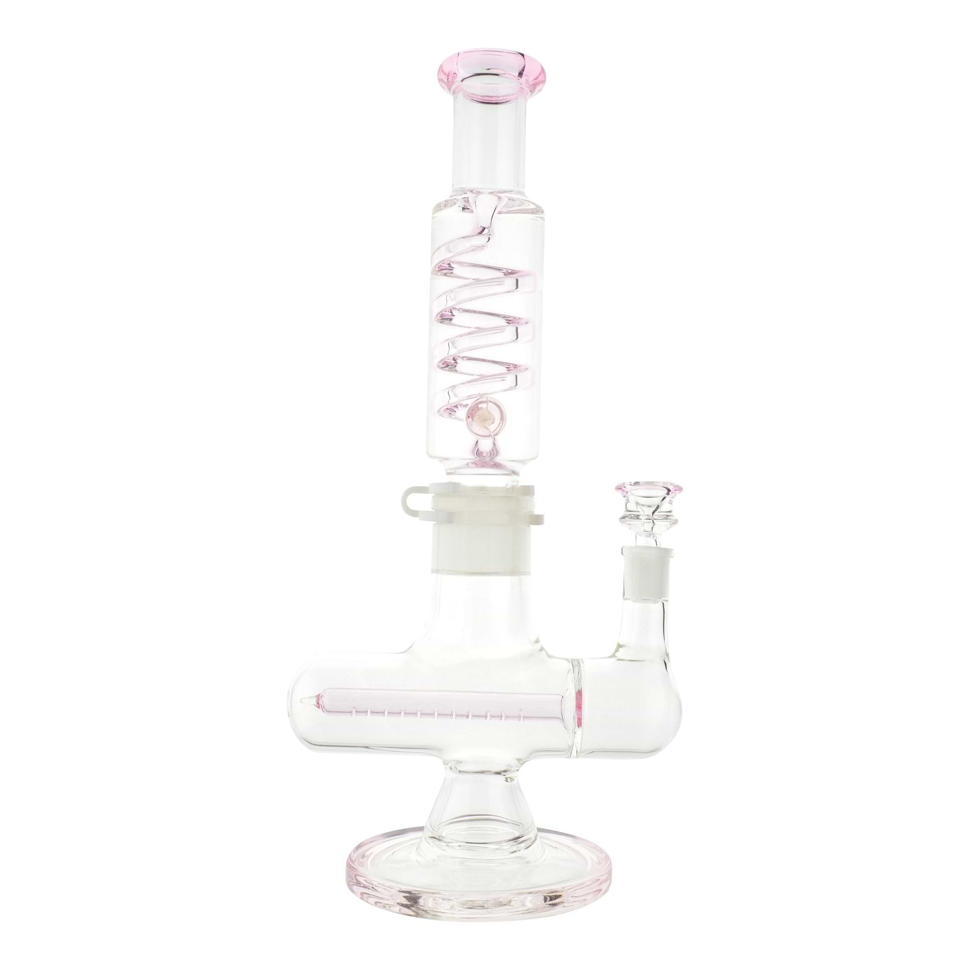 Pink Coil Inline Perc Rig - 14in