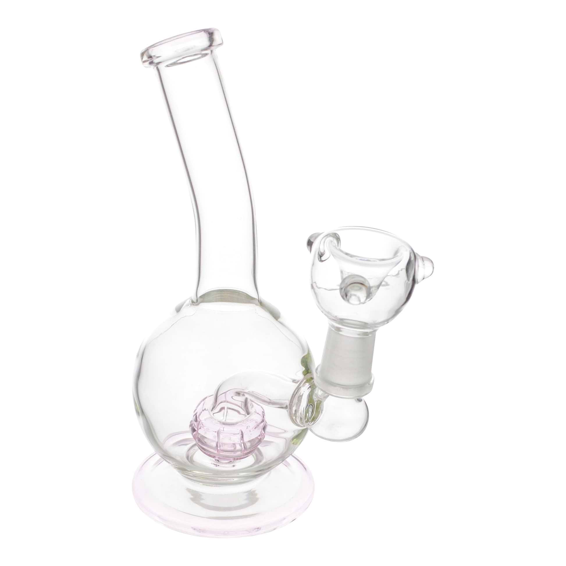 Pink Colored Matrix Bubble Bong - 6.5in