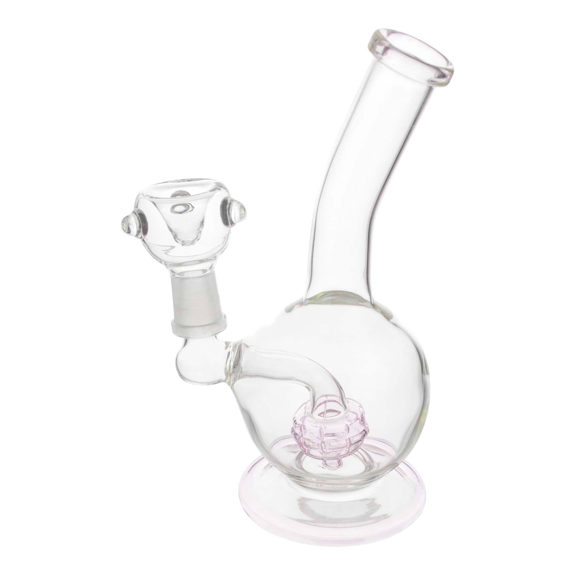 Pink Colored Matrix Bubble Bong - 6.5in