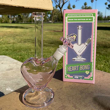 Pink From the Bottom of my Heart Bong - 9in