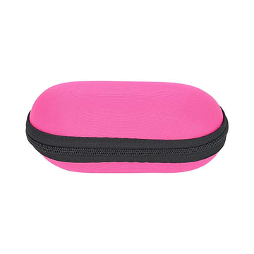 Functional 6-inch x 2 1/2-inch pink storage zip pouch for pipes and smoking devices with foam interior in stylish design