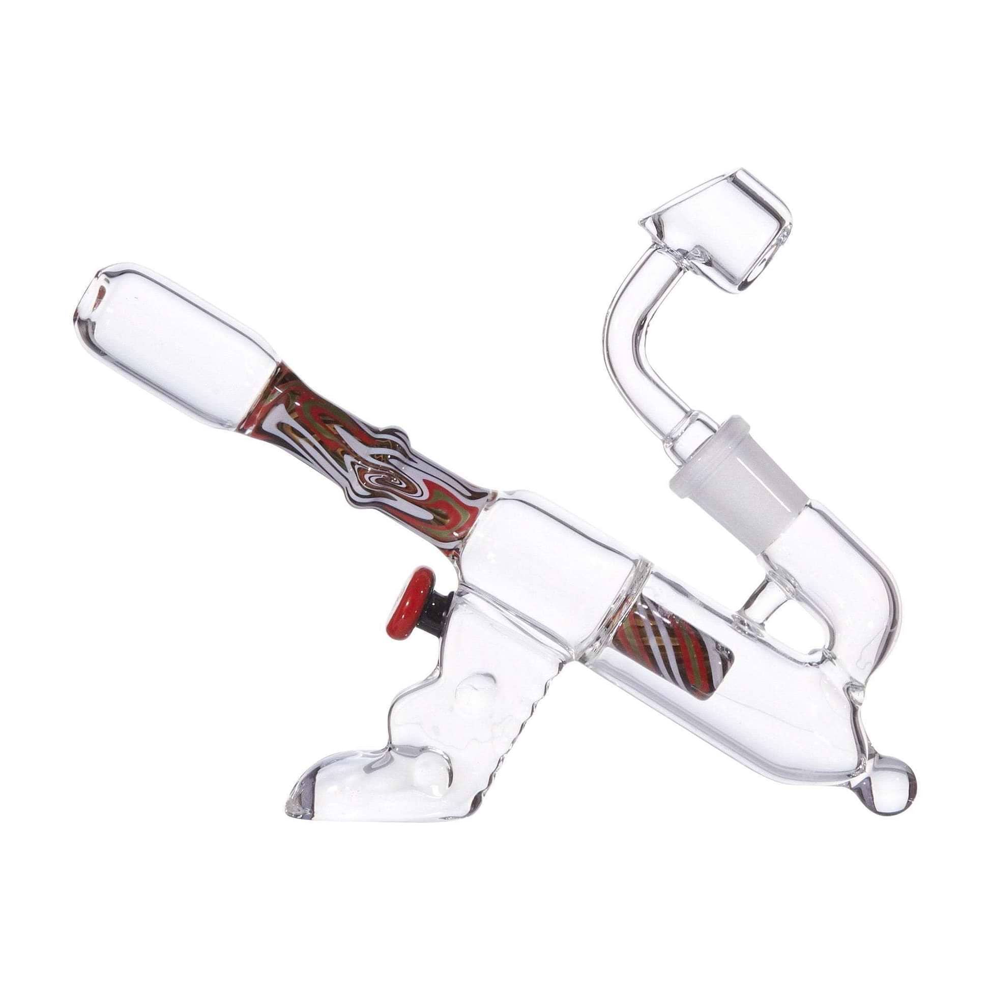 7-inch portable glass dab rig smoking device with UFO perc ray gun shape astro space design