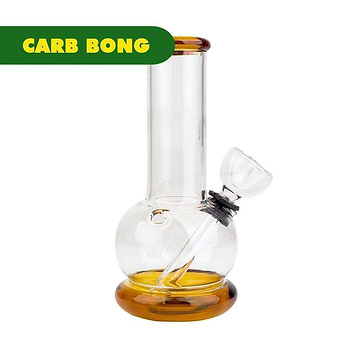 Portable Two Tone Carb Bong - 5in Orange