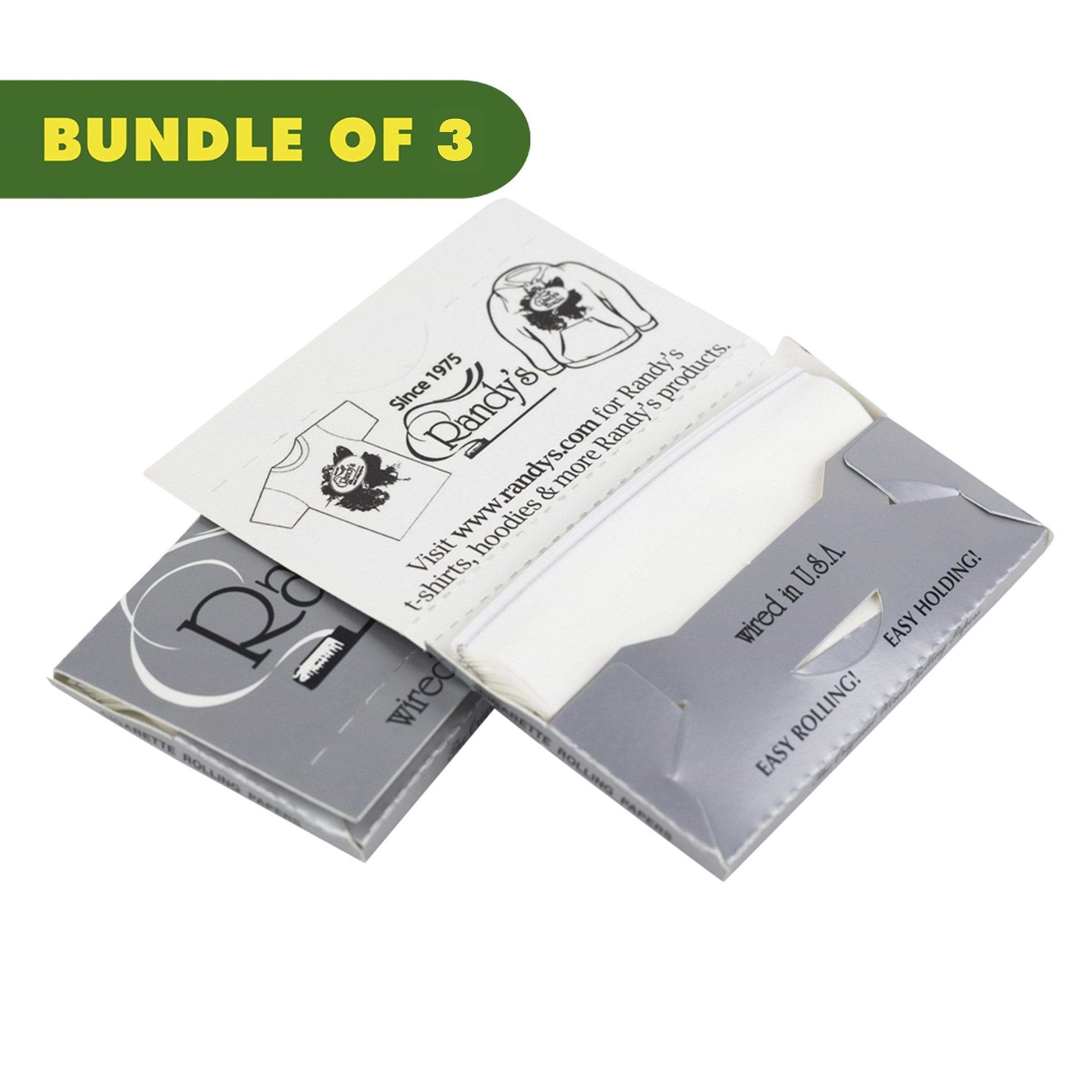Handy wired rolling paper tips weed filtration smoking accessory with classic Randy's logo packed like oil-blotting sheets