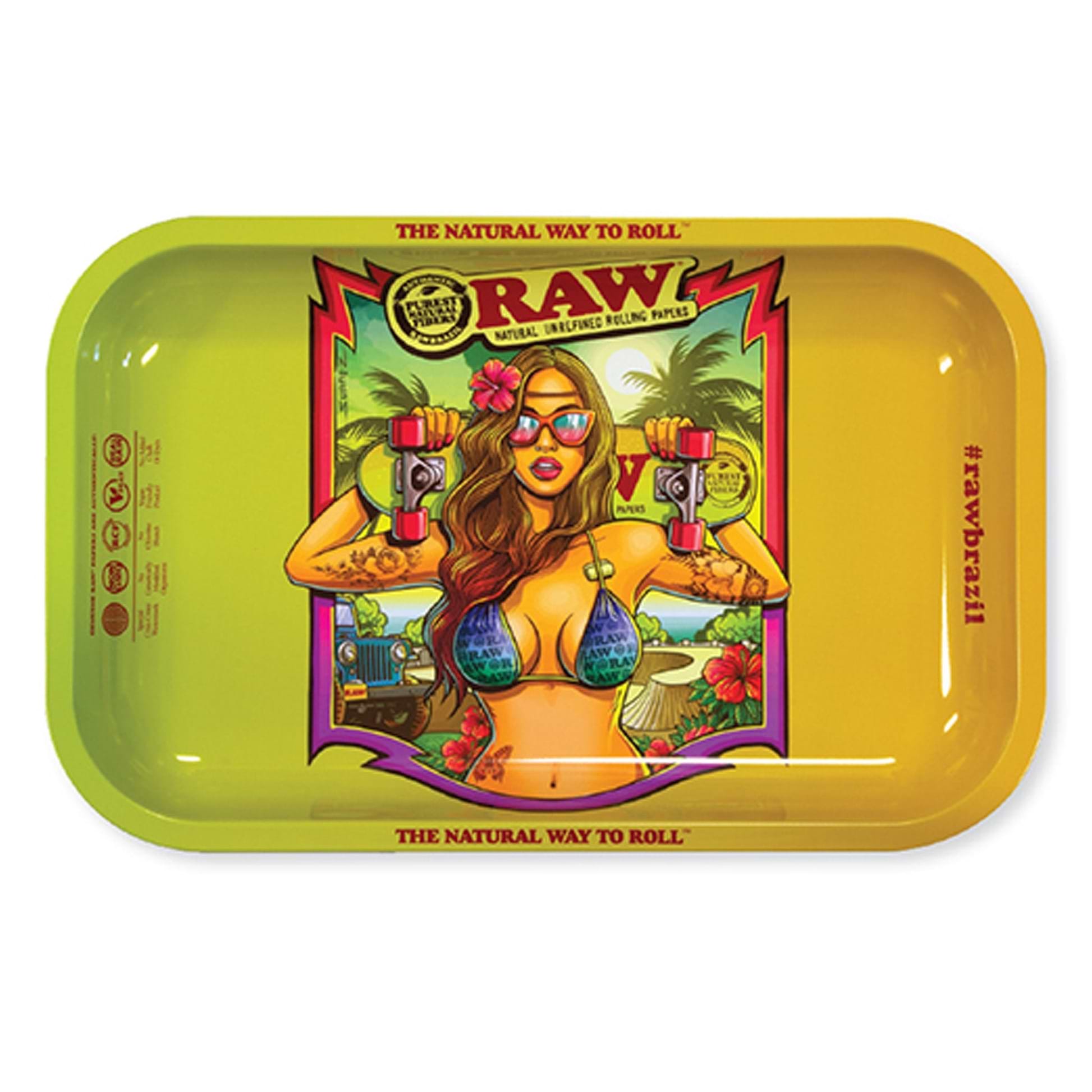 RAW Brazil Metal Rolling Tray - 11in