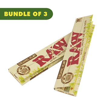 RAW Rolling Papers Organic Hemp King Size Slim - 3 Pack