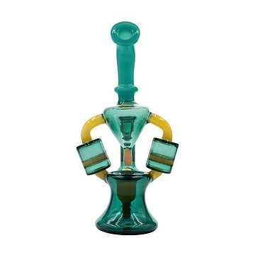 Recycling Spring Bud Bong - 9in Green
