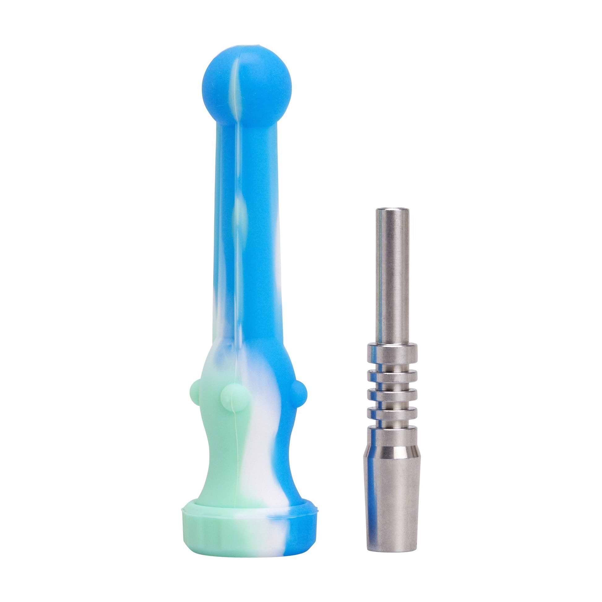 Cute silicone covering for metal nectar collector smoking accessory easy-to-use swirling colors