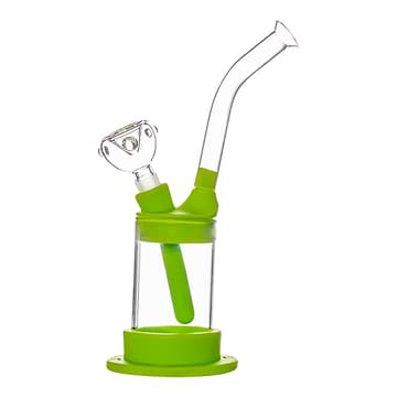 Silicone Sipper Tube Bong - 8.5in Green