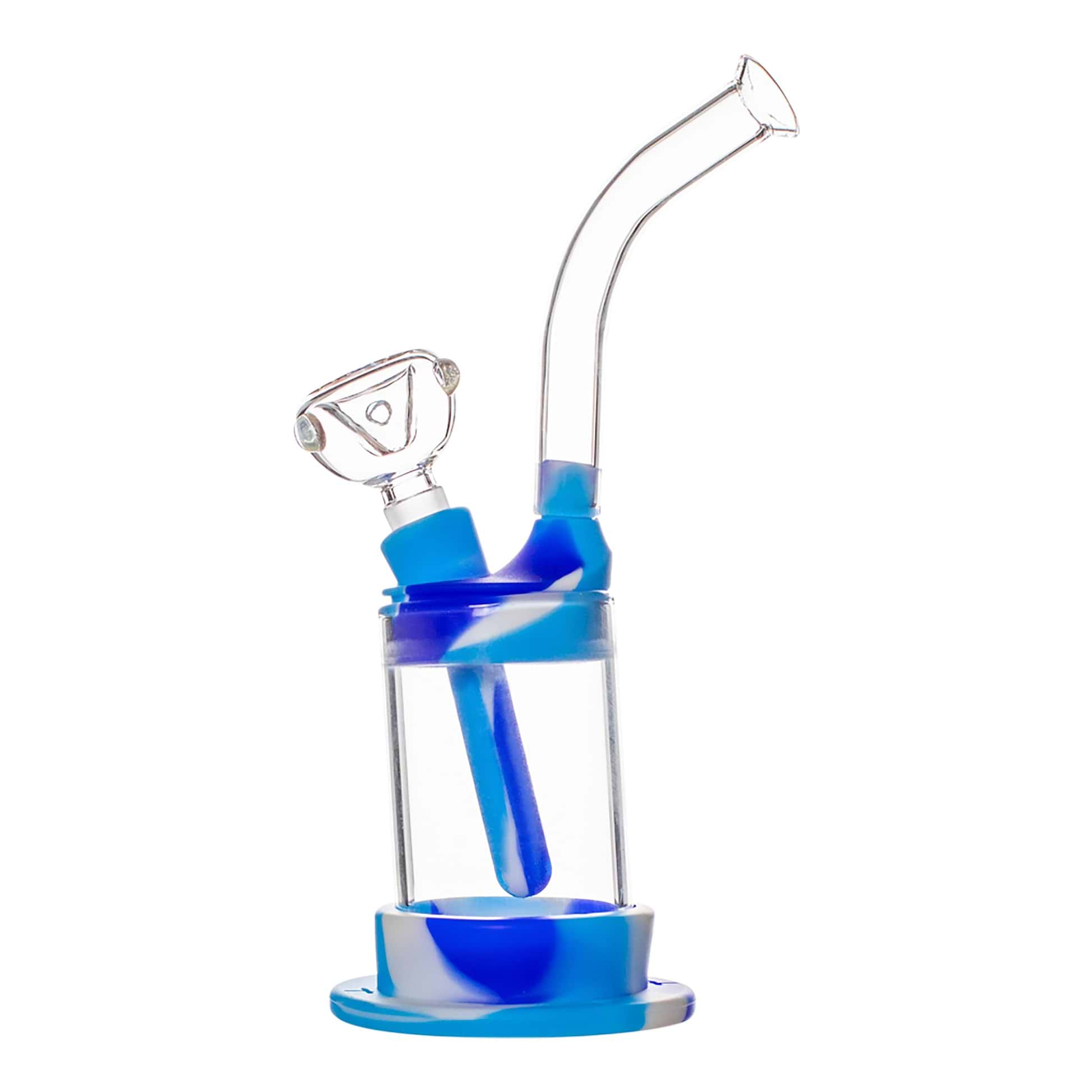 Silicone Sipper Tube Bong - 8.5in Blue