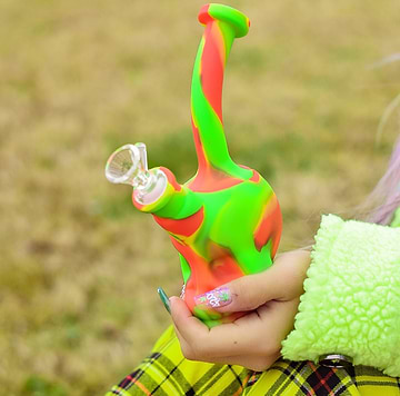 Silicone Skull Bong - 8in