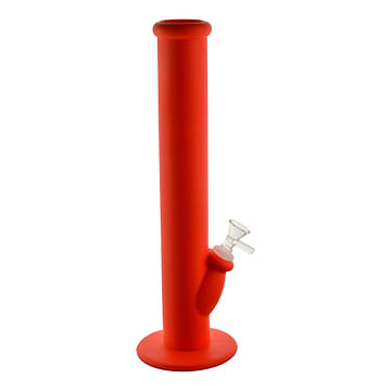 Silicone Straight Shooter Bong - 14.5in Red