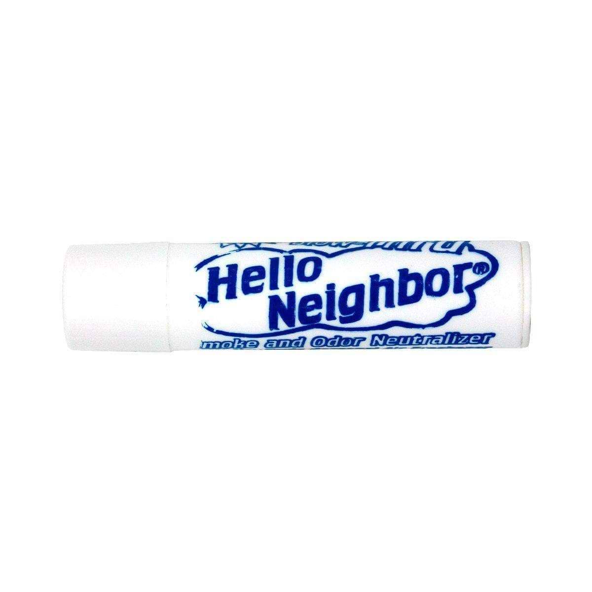 Easy-to-hold Hello Neighbor smoke odor neutralizer eliminates unwanted odors smoke with cute Chapstick lipgloss look