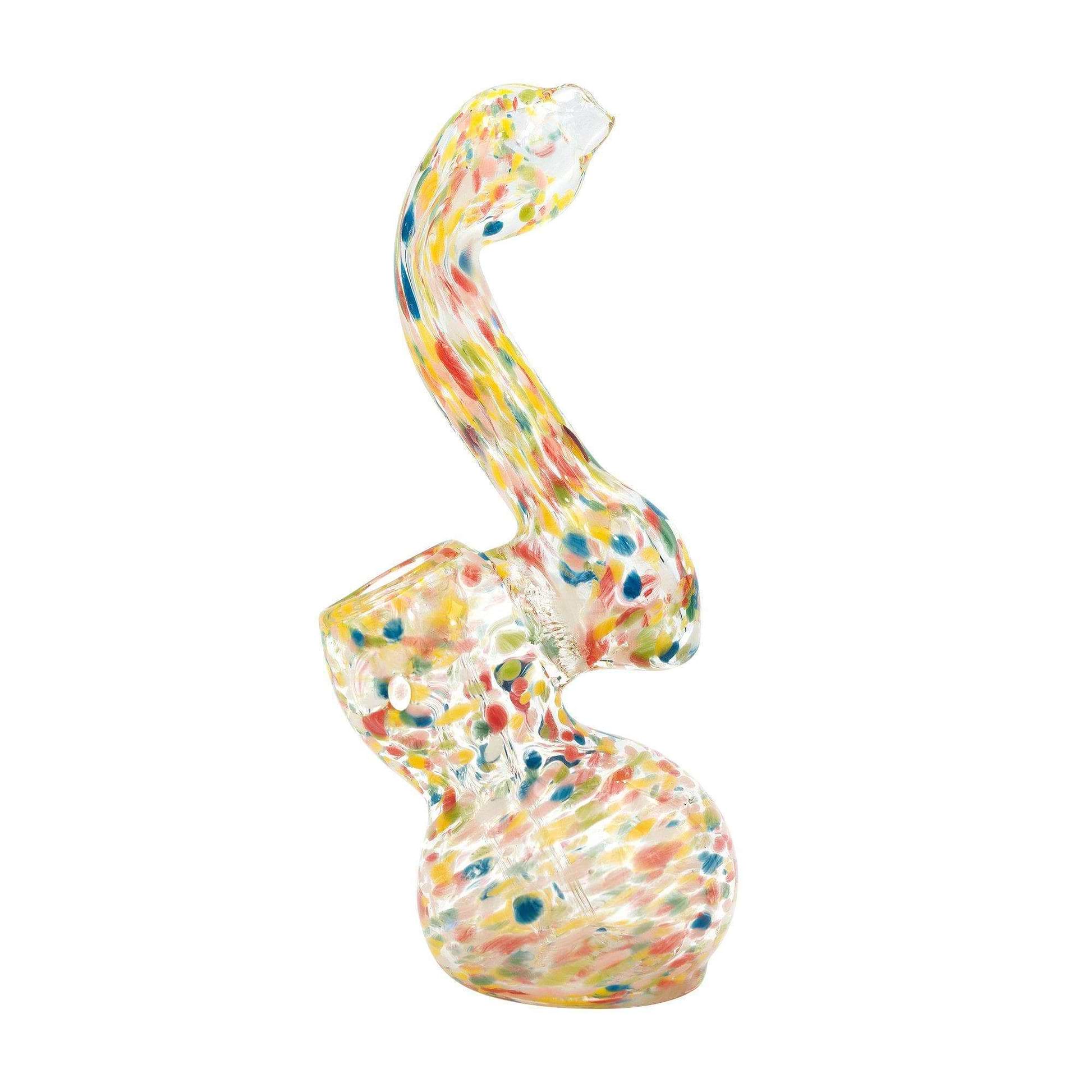 Unique 5-inch glass bubbler smoking device with colorful spot design