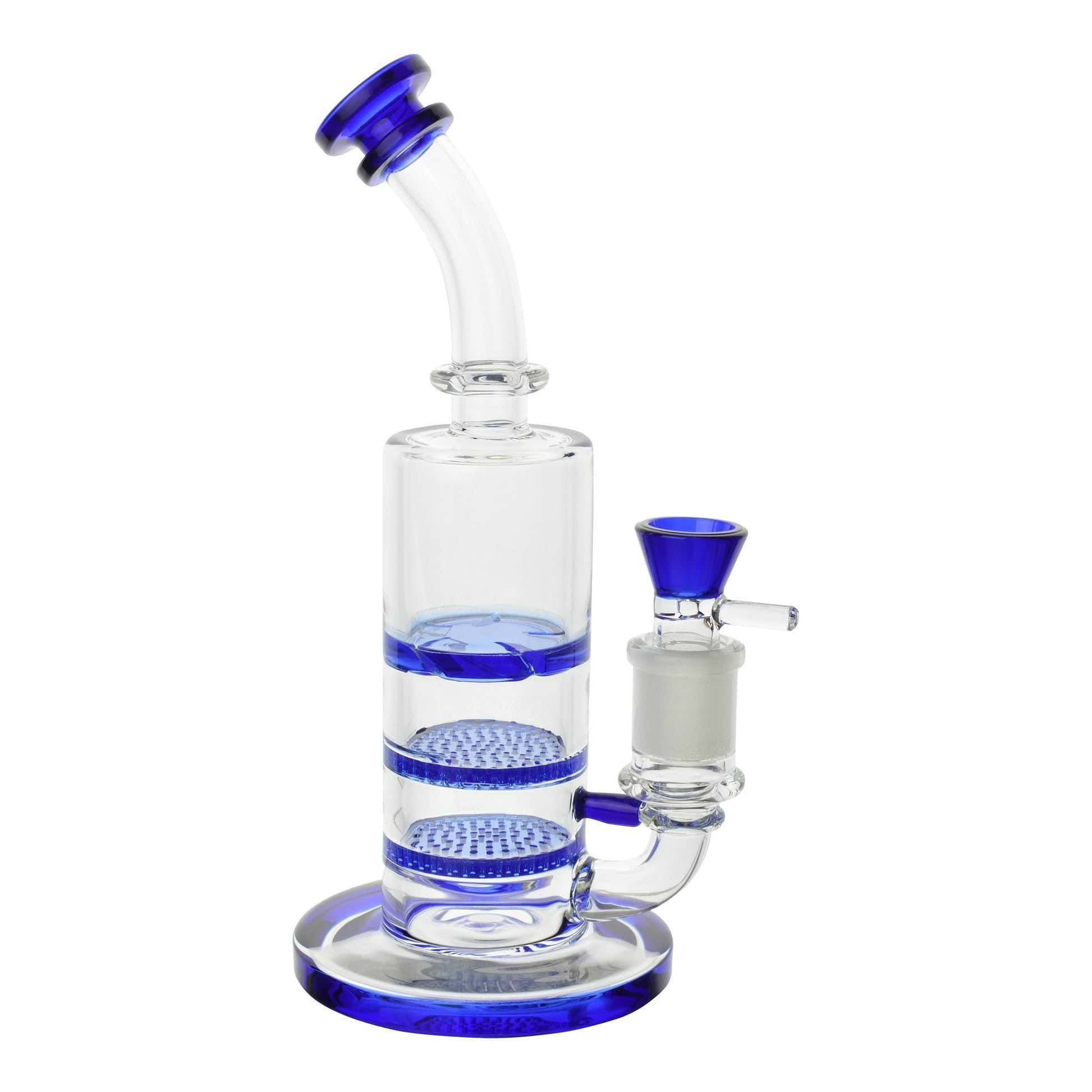 The Double Single Bong - 8in Blue