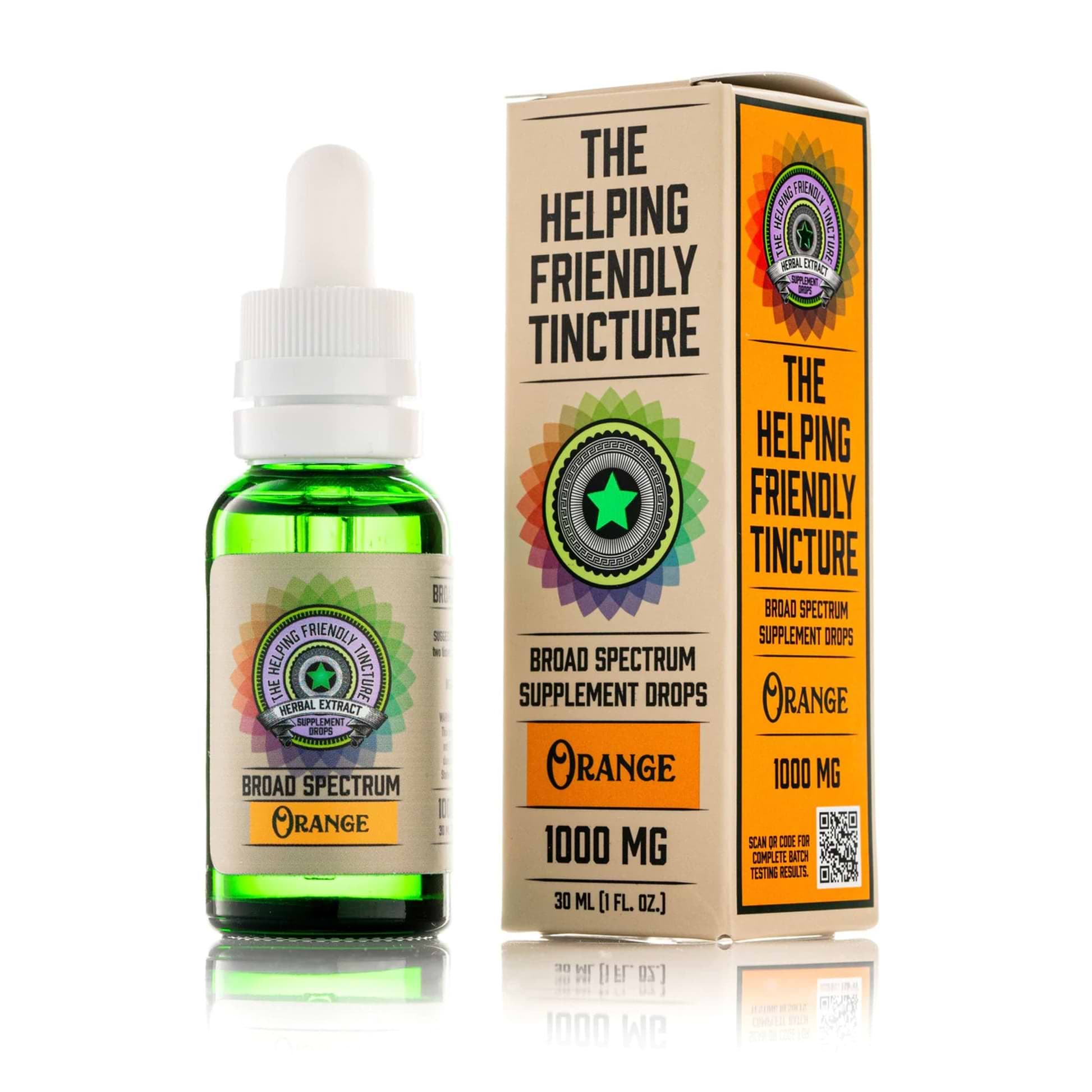 The Helping Friendly Broad Spectrum Tincture - 1000mg 1000mg / Orange