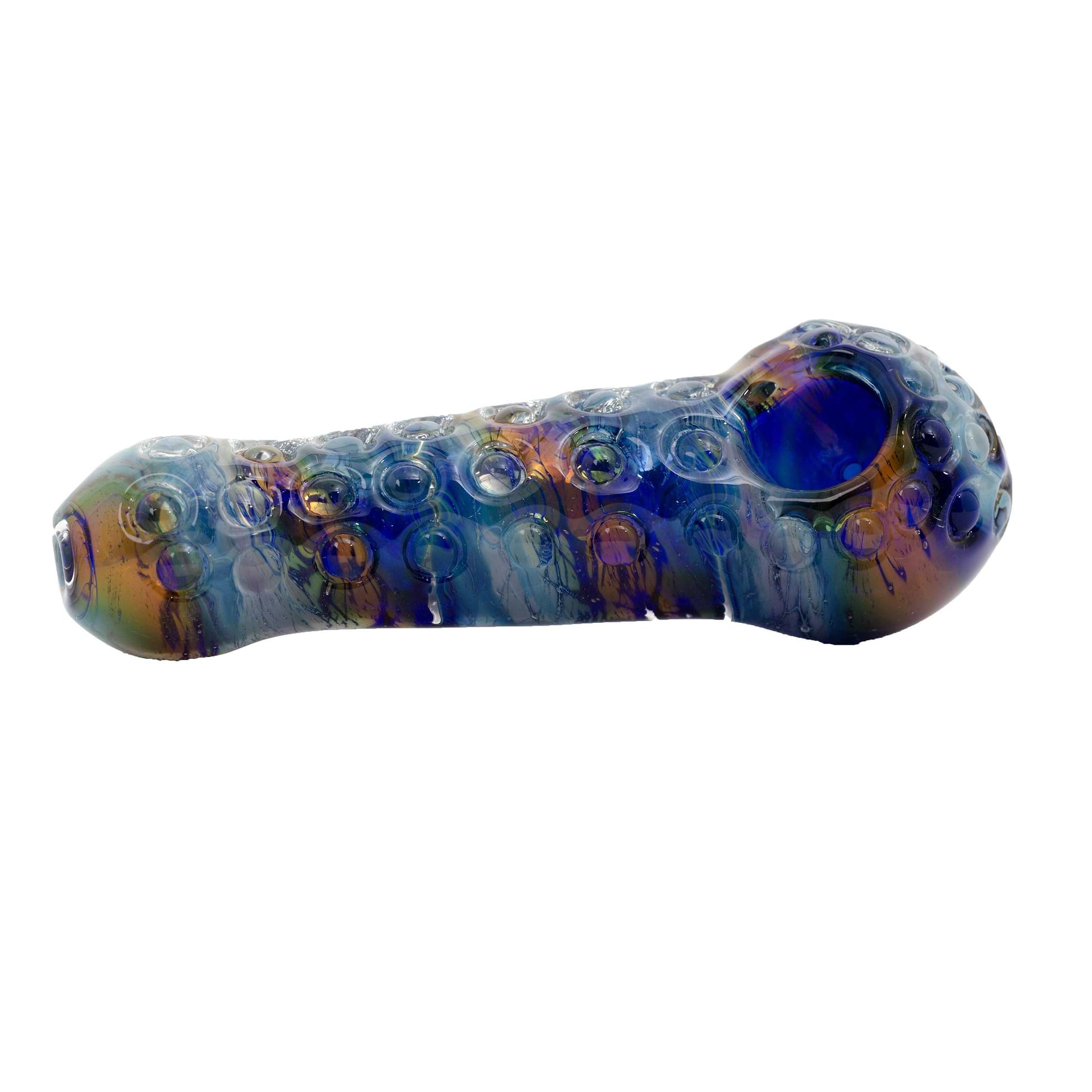 5-inch glass pipe smoking device with textured body for better grip mermaid-inspired ocean look