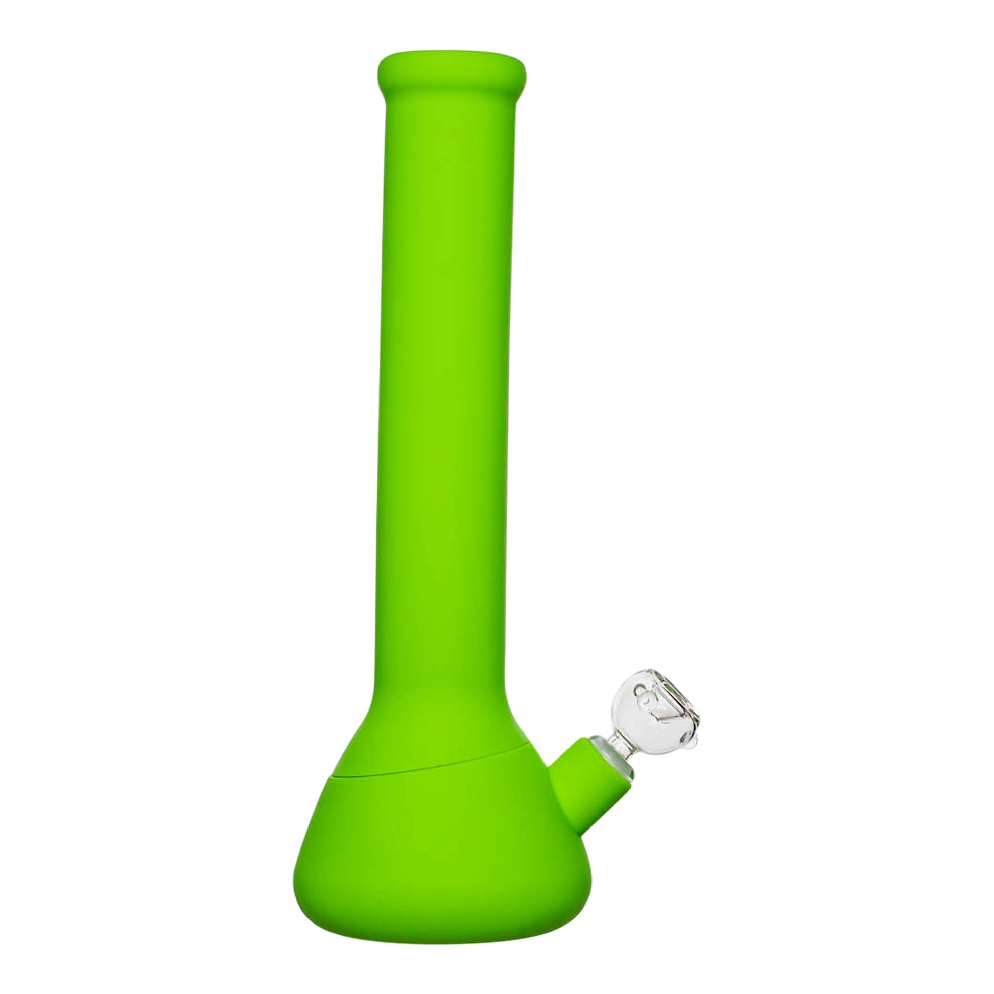 The Squeaky Silicone Beaker Bong - 13in Green / Large
