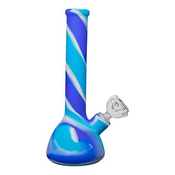 The Squeaky Silicone Beaker Bong - 13in Blue / Small