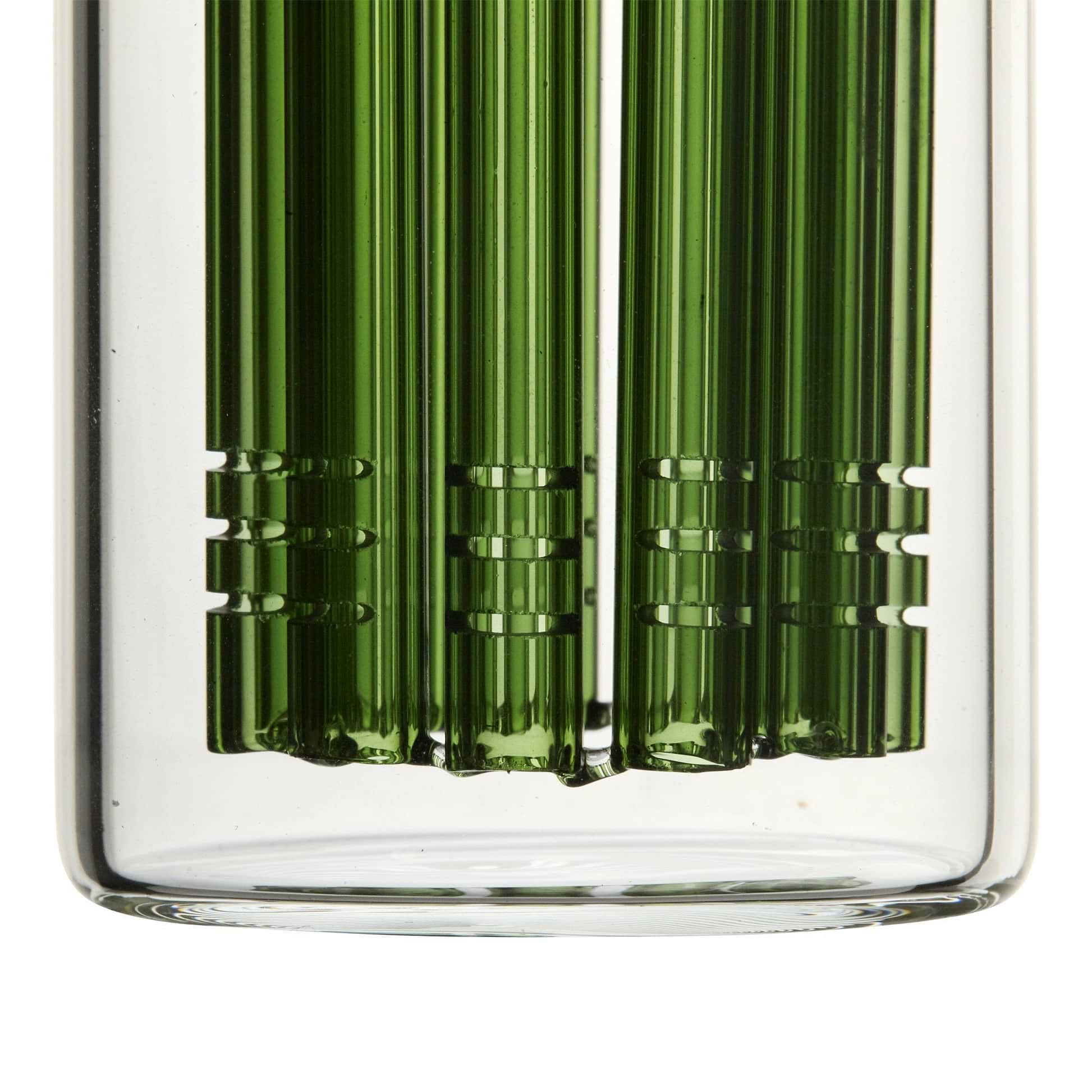 bottom shot of 4-inch ash catcher smoking accessory sleek design with tree perc bamboo look refreshing design