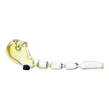 7-inch portable easy-to-use Sherlock-inspired bubbler smoking device glass pipe subtle color and backbone vertabrae S shape