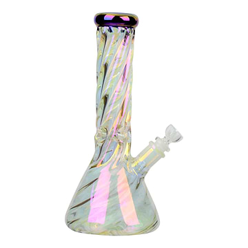 Twisted Iridescent Bong 12 Inches