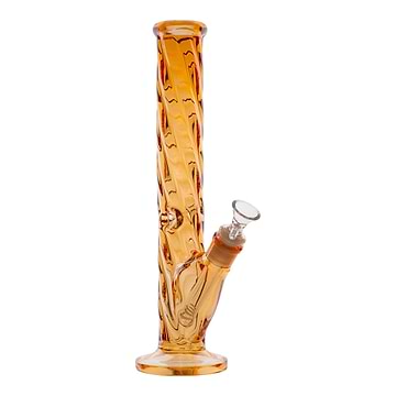 Twisted Rainbow Straight Tube Bong - 12.5in